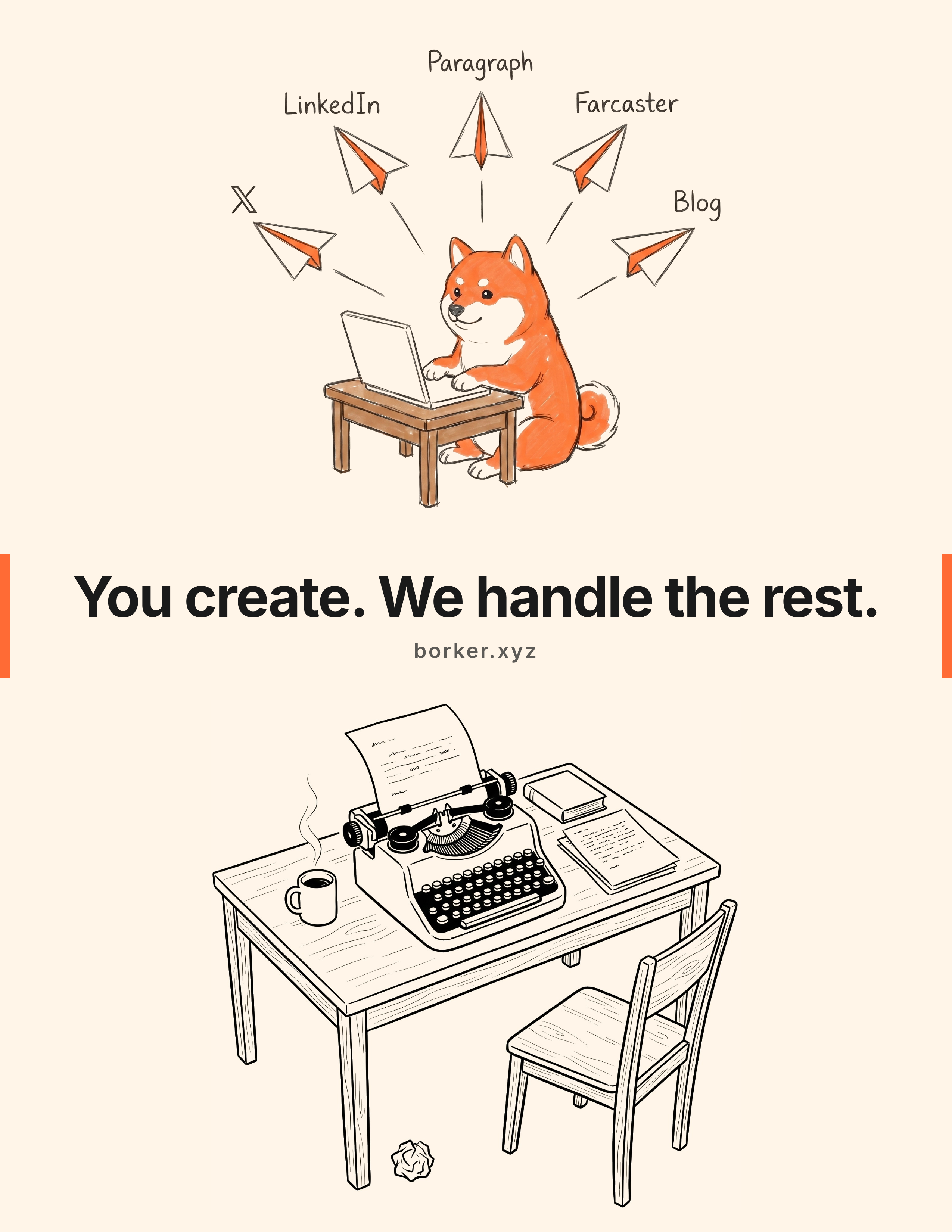 Borker magazine ad: writer variant